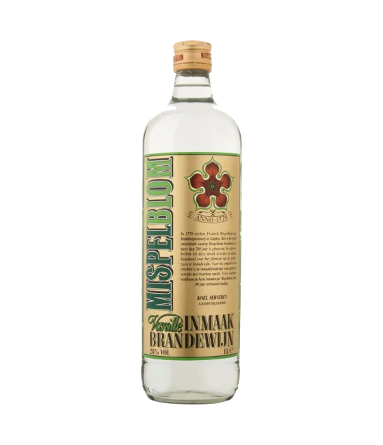 Mispelblom Vanillebrandewijn, fles bij slijterij t Bockje in Bathmen
