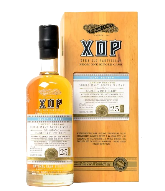 Caol Ila XOP Douglas Laing 25 Years Old Islay Single Malt Whisky Vintage 1989, fles bij slijterij t Bockje in Bathmen