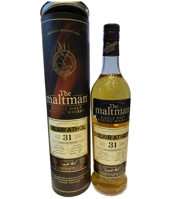 The Maltman Blair Athol 1992 31 Years Old Bourbon Barrel, fles bij slijterij t Bockje in Bathmen