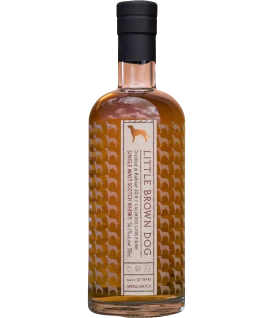 Little Brown Dog Balblair 2014 Calvados Cask Finish, fles bij slijterij t Bockje in Bathmen