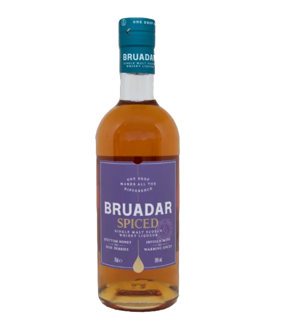 Bruadar Spiced Whisky Liqueur, fles bij slijterij t Bockje in Bathmen