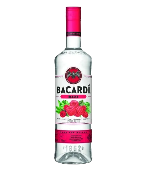 Bacardi Razz, fles bij slijterij t Bockje in Bathmen