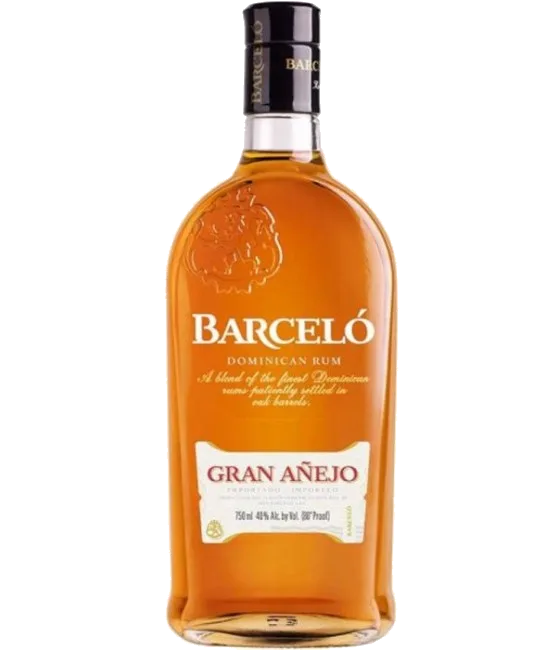 Barcelo Rum Gran Anejo Halfje, fles bij slijterij t Bockje in Bathmen