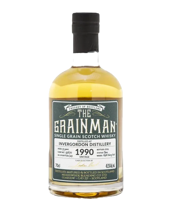The Grainman Invergordon 33Y 1990 #93670, fles bij slijterij t Bockje in Bathmen