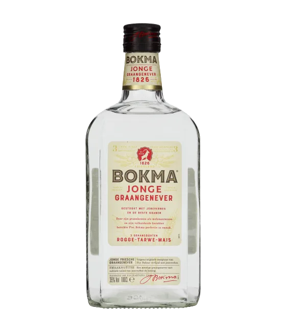 Bokma Jonge Graanjenever, fles bij slijterij t Bockje in Bathmen
