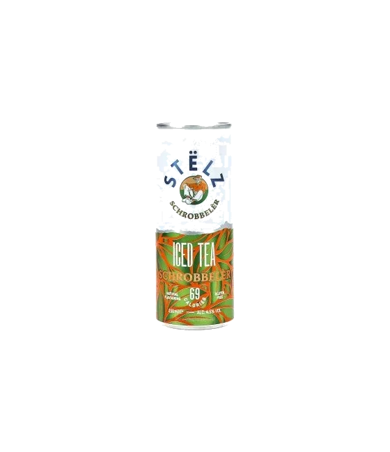 Stëlz Iced Tea Schrobbeler, fles bij slijterij t Bockje in Bathmen