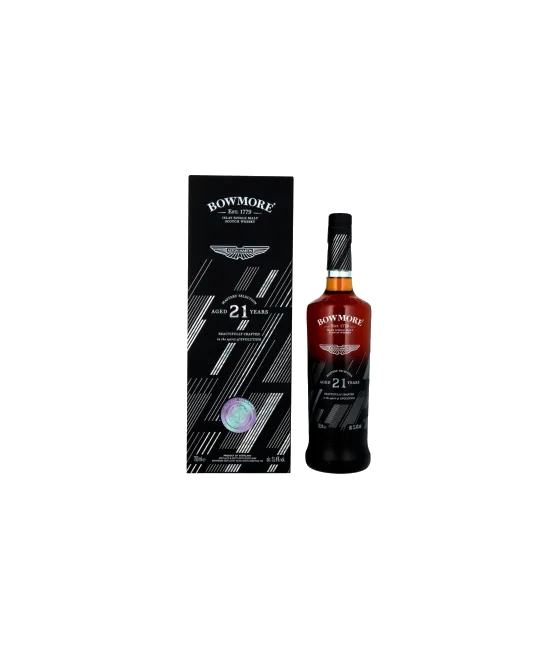 Bowmore 21 Years Aston Martin, The Final Release, fles bij slijterij t Bockje in Bathmen