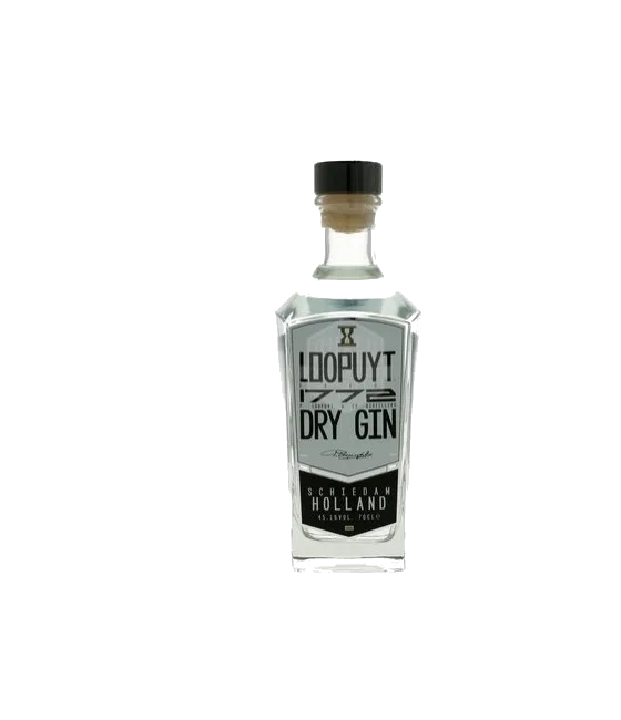 Loopuyt Dry Gin, fles bij slijterij t Bockje in Bathmen