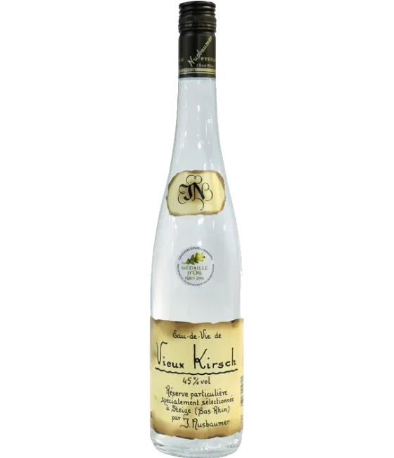 Nusbaumer Vieux Kirsch Reserve, fles bij slijterij t Bockje in Bathmen