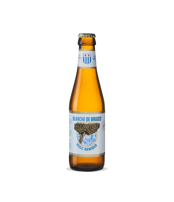 Blanche De Bruges Brugs Tarwebier, fles bij slijterij t Bockje in Bathmen