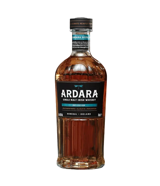 Ardara Peated Irish Single Malt 2025 Edition, fles bij slijterij t Bockje in Bathmen