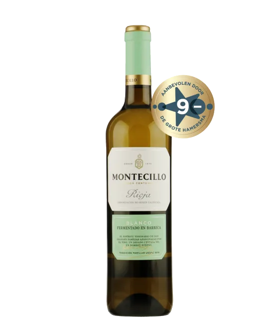 Montecillo Rioja Blanco Barrel Fermented, fles bij slijterij t Bockje in Bathmen