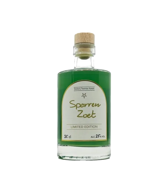 Twentse Ketels Sparrenzoet, fles bij slijterij t Bockje in Bathmen