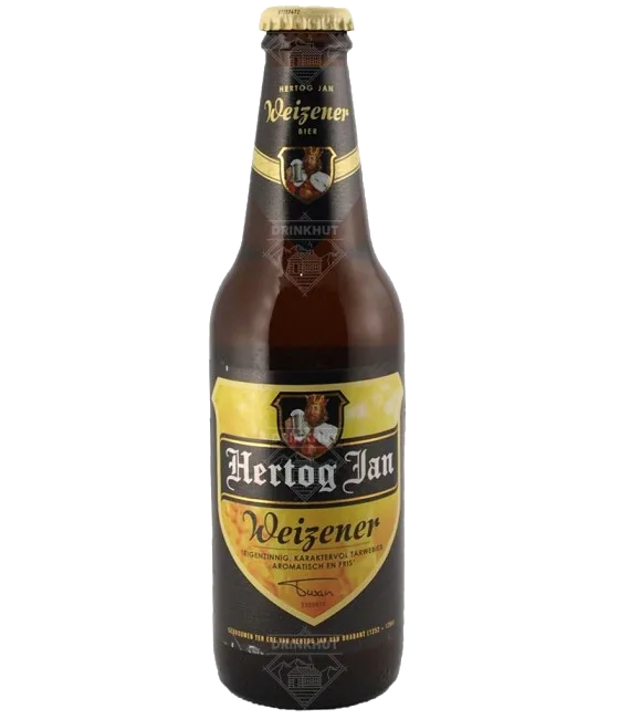 Hertog Jan Weizener, fles bij slijterij t Bockje in Bathmen