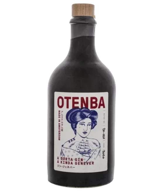 Otenba Ginever, fles bij slijterij t Bockje in Bathmen