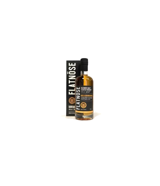 Flatnöse Blended Malt Scotch Whisky, fles bij slijterij t Bockje in Bathmen