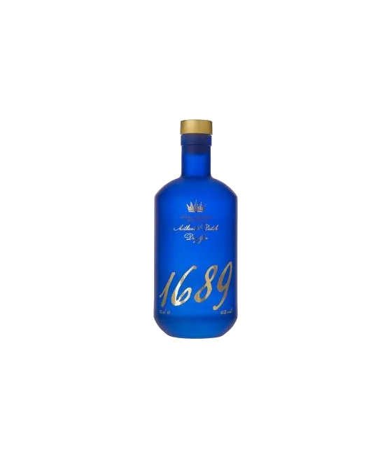 Gin 1689 Authentic Dutch Dry Gin, fles bij slijterij t Bockje in Bathmen