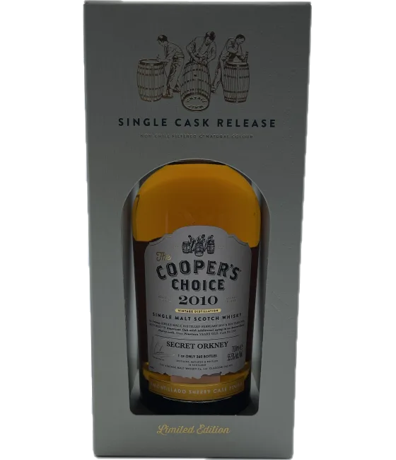 Cooper’s Choice 14 Years Old Secret Orkney 2010, fles bij slijterij t Bockje in Bathmen