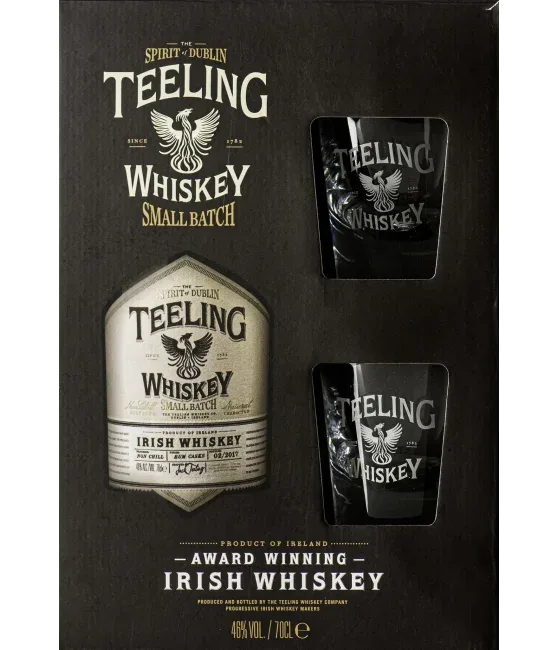 Teeling Whiskey Small Batch Giftpack met 2 Glazen, fles bij slijterij t Bockje in Bathmen