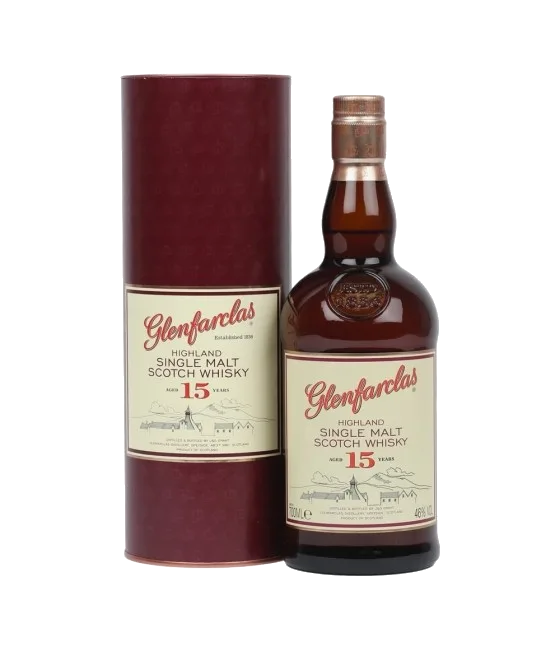 Glenfarclas 15 Years Old Single Malt Scotch Whisky, fles bij slijterij t Bockje in Bathmen