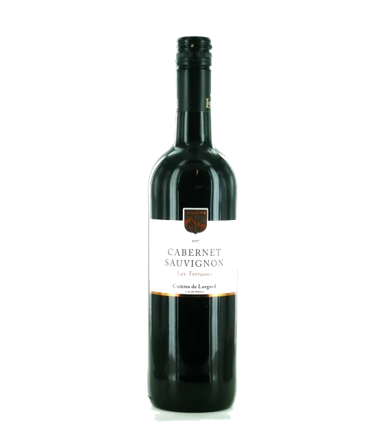 Lorgeril Terrasses Cabernet Sauvignon, fles bij slijterij t Bockje in Bathmen