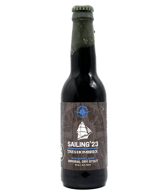 Berging Brouwerij Sailing’23 Rum Barrel Aged Imperial Dry Stout, fles bij slijterij t Bockje in Bathmen