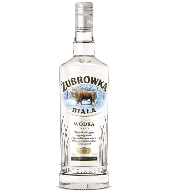 Zubrowka Biala Vodka, fles bij slijterij t Bockje in Bathmen
