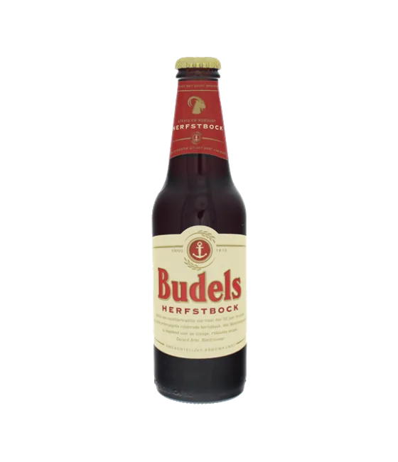 Budels Herfstbock, fles bij slijterij t Bockje in Bathmen