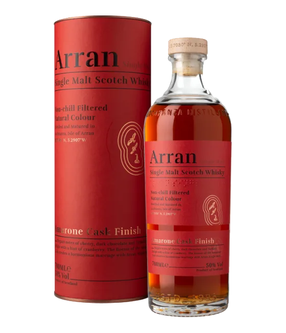 Arran Malt Amarone Cask Finish, fles bij slijterij t Bockje in Bathmen