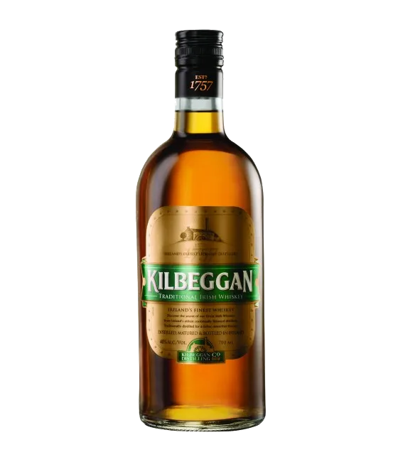 Kilbeggan Irish Blended Whiskey, fles bij slijterij t Bockje in Bathmen