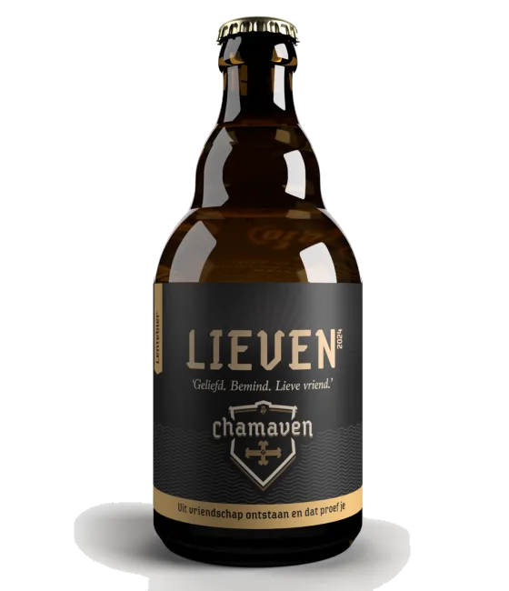 Brouwerij Chamaven Lieven Lentebier, fles bij slijterij t Bockje in Bathmen