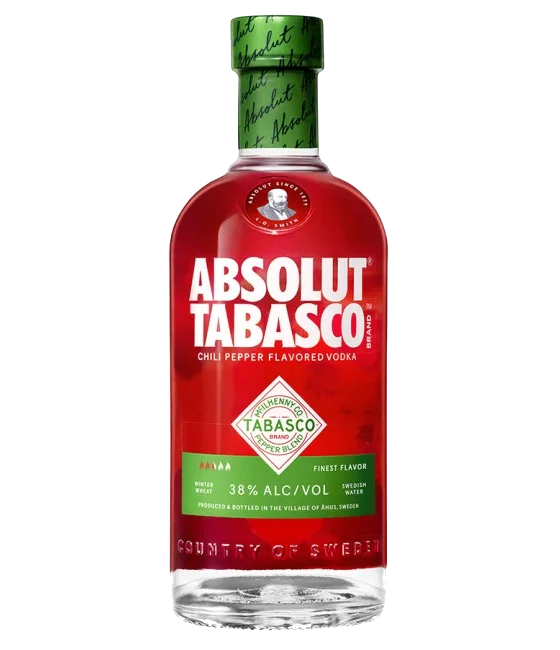 Absolut Tabasco, fles bij slijterij t Bockje in Bathmen