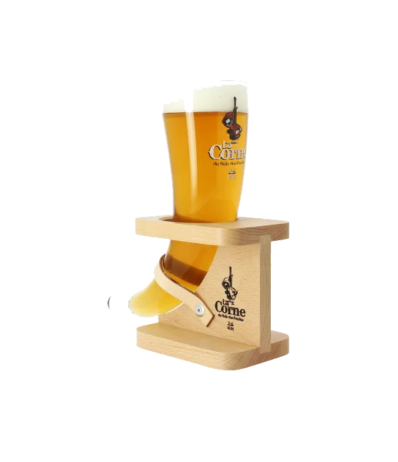 La Corne hoornglas, fles bij slijterij t Bockje in Bathmen