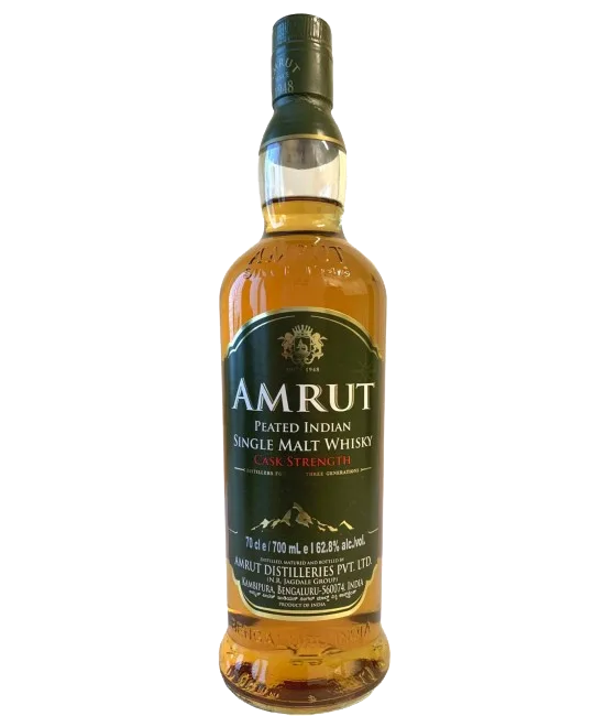 Amrut Peated Indian Cask Strength, fles bij slijterij t Bockje in Bathmen