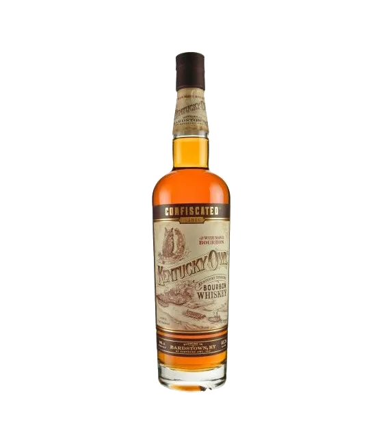 Kentucky OWL Confiscated Straight Bourbon, fles bij slijterij t Bockje in Bathmen