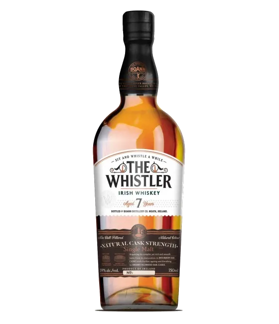 The Whistler Cask Strength 7 Years Single Malt Irish Whiskey, fles bij slijterij t Bockje in Bathmen