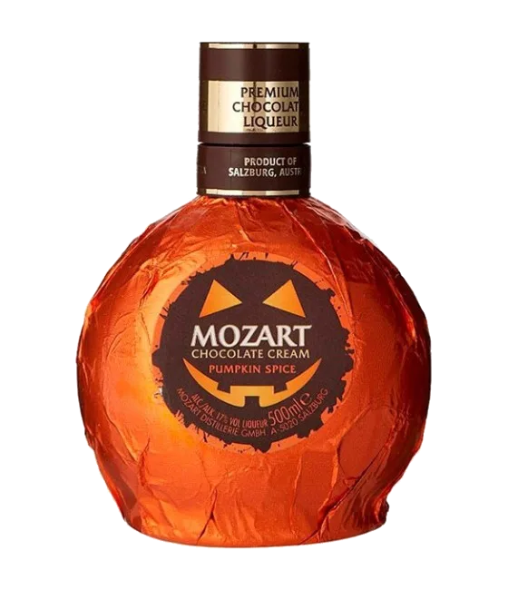 Mozart Pumpkin Spice Chocolate Cream, fles bij slijterij t Bockje in Bathmen