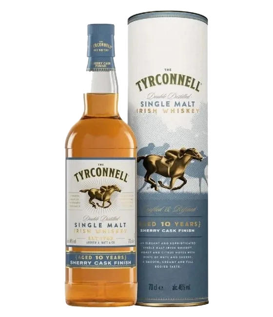 Tyrconnell Kilbeggan 10 Years Old Irish Single Malt Whiskey Sherry Cask, fles bij slijterij t Bockje in Bathmen
