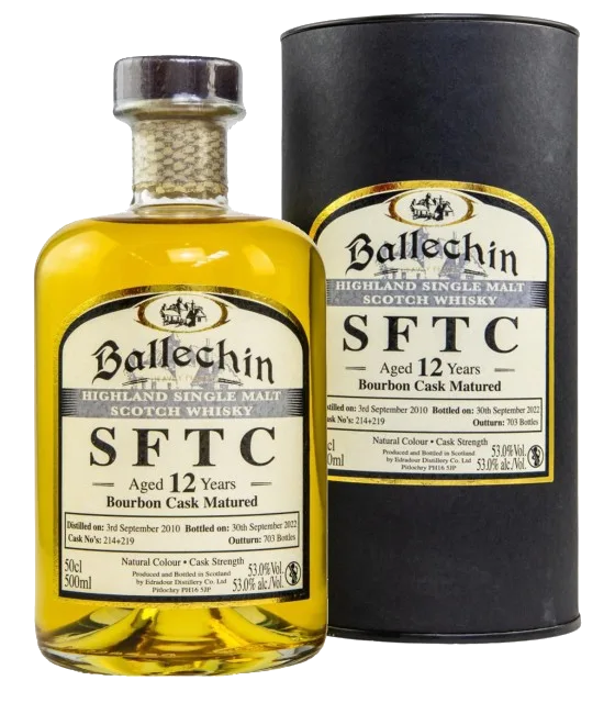 Ballechin 12 Years Old 2011 Straight From The Cask Bourbon, fles bij slijterij t Bockje in Bathmen