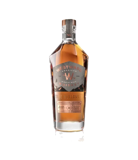 Westward Single Malt Belgian Ardennes, fles bij slijterij t Bockje in Bathmen
