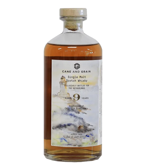 Cane And Grain Caol Ila 9Y, fles bij slijterij t Bockje in Bathmen