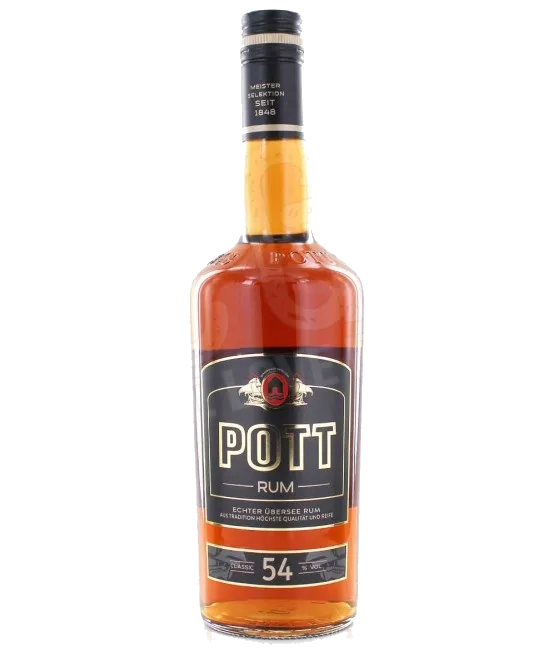 Pott rum 54%, fles bij slijterij t Bockje in Bathmen