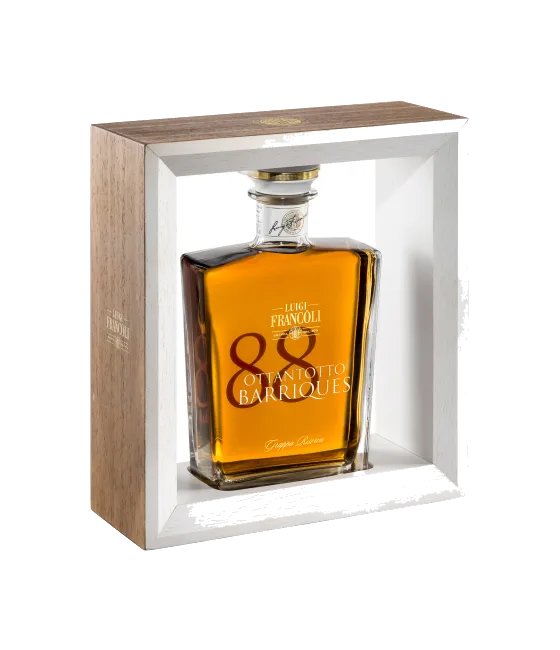 Francoli Grappa 88 Barriques Riserva, fles bij slijterij t Bockje in Bathmen