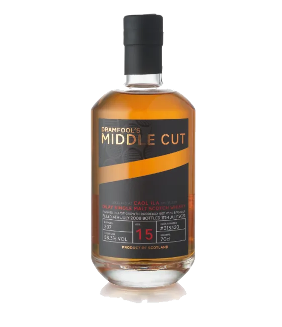 Dramfool’s Middle Cut Caol Ila 15 Years Old 2008 #313320, fles bij slijterij t Bockje in Bathmen