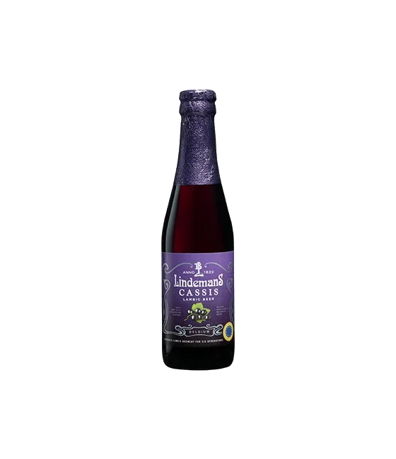 Lindemans Cassis Fruitbier, fles bij slijterij t Bockje in Bathmen