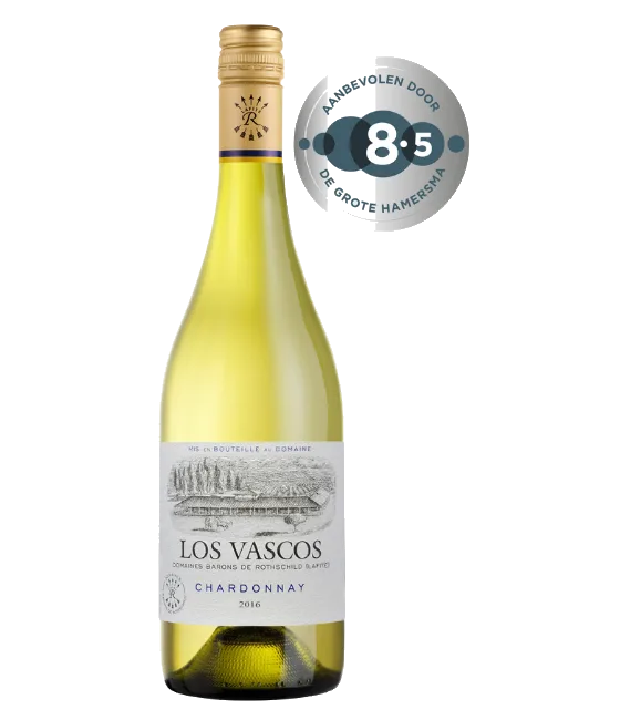 Los Vascos Chardonnay, fles bij slijterij t Bockje in Bathmen