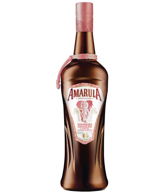 Amarula Raspberry Chocolate, fles bij slijterij t Bockje in Bathmen