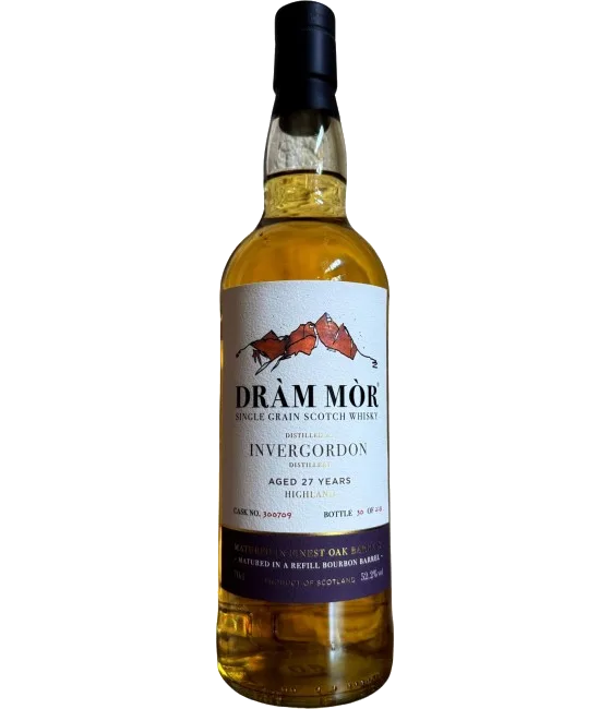 Dram Mor Invergordon 27 Years Old Highland, fles bij slijterij t Bockje in Bathmen