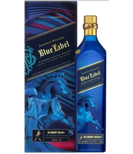 Johnnie Walker Blue Label Robert Wun Year of the Horse, fles bij slijterij t Bockje in Bathmen
