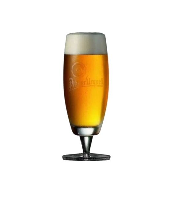 PILSNER URQUEL voetglas 30cl., fles bij slijterij t Bockje in Bathmen